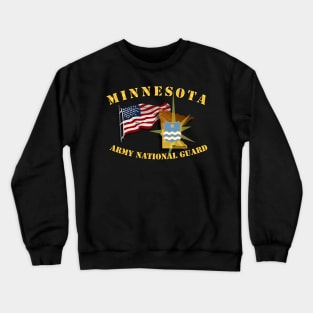 Minnesota - ARNG w Flag Crewneck Sweatshirt